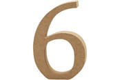 Kreativitet & Hobbyartikler - Creativ Company Number 6 MDF 8cm 1pc. - 56397