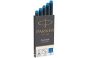 Skrive- og Tegneværktøjer - Parker Fyldepen Blæk Refill Patroner | Lang | Vaskbar Blå QUINK Blæk | 5 Stk - 1950383