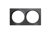 Smart Home - Fibaro Walli Line Double Cover Plate Anthracite - FG-Wx-PP-0003-8