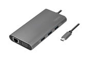 Dockingstation - LogiLink USB 3.2 Gen 1 docking station USB-C 10-port PD silver - UA0383