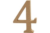 Kreativitet & Hobbyartikler - Creativ Company Number 4 MDF 13cm 1pc. - 56342