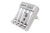 Batteri - LogiLink Battery charger for Ni-MH/Ni-Cd AA/AAA/9V accumulators - PA0168