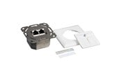 Netværkstilbehør - LogiLink Cat.6A wall outlet 2 x RJ45 shielded signal white - NP0123
