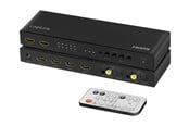 Skærm & Lyd switch - LogiLink HDMI switch 4x2-Port matrix 4K/60 Hz HDR ARC extract scaler RC - HD0049