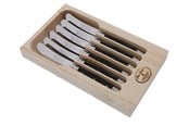 Køkkenredskaber - Jean Dubost Smørknive sort , 6stk Laguiole - JL0063764L02018