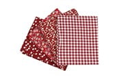 Kreativitet & Hobbyartikler - Creativ Company Patchwork Fabric Red 45x55cm 4pcs. - 441833