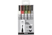 Skrive- og Tegneværktøjer - Creativ Company Chalk Markers Metallic Colors 5pcs - 37387