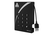 Harddisk - Ekstern - Apricorn Aegis Padlock 3.0 - 1TB - Ekstern Harddisk - A25-3PL256-1000