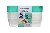 Køkkentilbehør - Sistema Meal Prep 5Pack1.9L - 59175