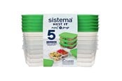 Køkkentilbehør - Sistema Meal Prep 5 Pack - 870 ml - 59165