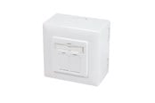 Netværkstilbehør - LogiLink Cat.6A wall outlet 2 x RJ45 shielded with backbox signal white - NP0126