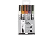 Skrive- og Tegneværktøjer - Creativ Company Chalk Markers Pastels 5pcs. - 37386