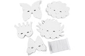 Kreativitet & Hobbyartikler - Creativ Company Fantasy masks White 100pcs. - 59261