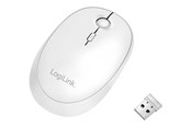 Mus - LogiLink Wireless & Bluetooth dual mouse 2.4 GHz 800/1200/1600 dpi white - Mus - Optisk - Hvid - ID0205