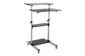 Vægbeslag, AV-Beslag & AV-Møbler - LogiLink Sit-stand workstation height adjustable mobile 60 kg max. - Maks 60 kg - Maks størrelse - BP0070