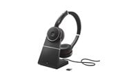 Hovedtelefoner/headset - Jabra Evolve 75 SE UC Stereo w/ Charging Stand - 7599-848-199