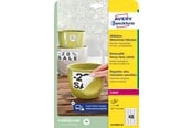 Papir, Fotopapir og Etiketter - Avery Aftagelige holdbare etiketter, 45,7x21,2mm - L4778REV-20