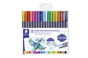 Skrive- og Tegneværktøjer - Staedtler STAEDTLER Duo Aquarel Brush 18/Ass - 3001 TB18