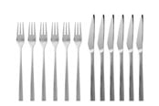 Borddækning - Gense Steak cutlery  Fuga 12 pcs Matt/White steel - 23828