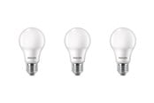 Lyskilder - Philips LED pære Standard 4,9W/827 (40W) Mat 3-pak E27 - 929003540253