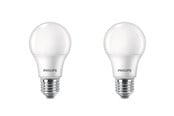 Lyskilder - Philips LED pære Standard 4,9W/827 (40W) 2-pak E27 - 929003540252