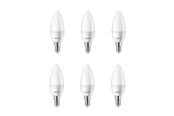 Lyskilder - Philips LED pære Kerte 4,9W/827 (40W) 6-pak E14 - 929003541136