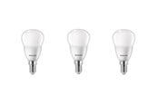 Lyskilder - Philips LED pære Krone 4,9W/827 (40W) 3-pak E14 - 929003546593