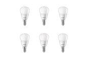 Lyskilder - Philips LED pære Krone 4,9W/827 (40W) 6-pak E14 - 929003546596