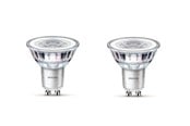 Lyskilder - Philips LED pære Classic 3,5W/840 (35W) 36° 2-pak GU10 - 929001218092