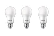 Lyskilder - Philips LED pære 13W/827 (100W) Mat 3-pak E27 - 929002306873