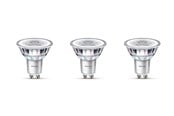 Lyskilder - Philips LED pære Classic 4,6W/827 (50W) 36° 3-pak GU10 - 929001215223
