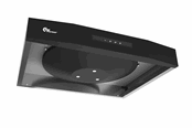 Emhætter - THERMEX Airgrip, Centralventilation, H: 80 mm, Med hygrostat, Rustfri/Sort, - 530.26.5000.2