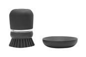 Rengøring - brabantia - soap dispensing dish brush - polyester - dark grey - 30 26 26