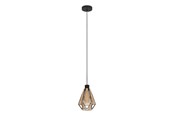 Lamper - EGLO ADWICKLE pendel, sort/natur - 43776