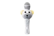 Bærbare & Fest Højtalere - Lenco BMC-060WH - Karaoke microphone with Bluetooth® SD slot lights Aux out- White - BMC-060WH