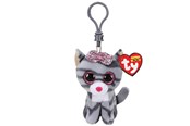 Dukke, bamse og udstyr - Ty Beanie Boo Clips - Kiki Grey Striped Cat 7cm - 2005116
