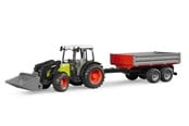 Legetøjsbil - Bruder Claas Nectis 267 F with frontloader and tipping trailer - BR2112