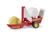 Legetøjsbil - Bruder Bale wrapper with ockery and black round bales - BR2122