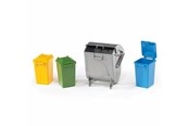 Legetøjsbil - Bruder Accessories: Garbage can set (3 small, 1 large) - BR2607