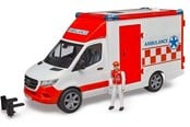 Legetøjsbil - Bruder MB Sprinter Ambulance with driver - BR-02676
