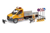 Legetøjsbil - Bruder MB Sprinter municipal with Light & Sound Module and worker + access - BR2677