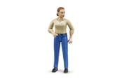Legetøjsbil - Bruder Woman, light skin, blue jeans - BR60408