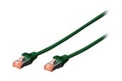Netværkskabel - DIGITUS Professional patch cable - 25 cm - green - Grøn - 0.25m - DK-1644-0025-G-10