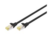 Netværkskabel - DIGITUS patch cable - 50 cm - black - Sort - 0.5m - DK-1644-A-005-BL-10
