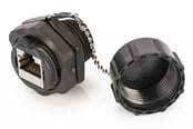 Netværkskabel - DIGITUS CAT 6 Keystone Bulkhead Couplers - Sort - DN-IND-C6-C
