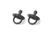Baby Udstyr - Filibabba Silicone pacifier 2-pack - Stone grey - FI-01671