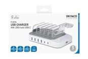 Tablet - Adaptere & Opladere - Deltaco DPS-0203 charging station - 4 x USB 2 x USB-C - 50 Watt - DPS-0203