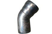 Afløb - GM-X DN80 90 mm bøjning 45gr. Galvaniseret - E10045080