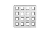 Afløb - Purus rist 80 x 80 mm forkromet - 153881-412