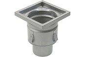 Afløb - Blücher Industrigulvafløb lodret Ø110 mm udløb. Lav uden membranflange. Til beton & fliser. Syrefast stål - 766.403.110 S